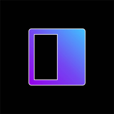 Siyah ve Beyaz mavi eğimli vektör simgesi