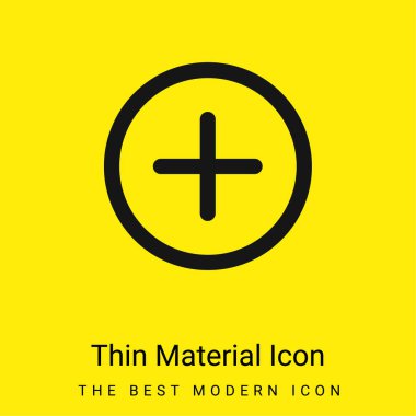 Dairesel Arayüz Düğmesi Ekle En az sarı malzeme simgesi