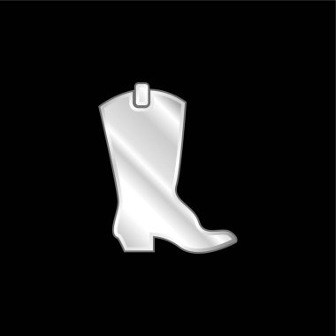Çizme gümüş kaplamalı metalik simge
