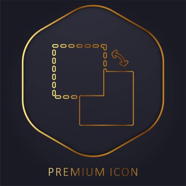 Arkaplan altın çizgi premium logosu veya simgesi