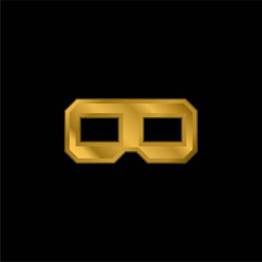 3D altın kaplama metal simge veya logo vektörü