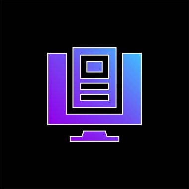 Madde mavi gradyan vektör simgesi