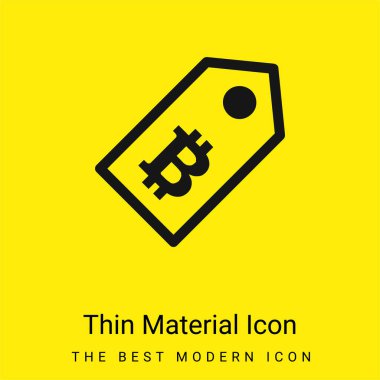 Bitcoin Etiketi Asgari parlak madde simgesi
