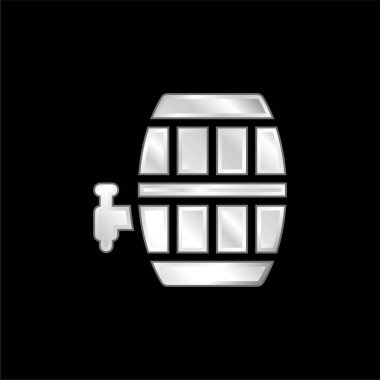 Fıçı gümüş kaplama metalik simge