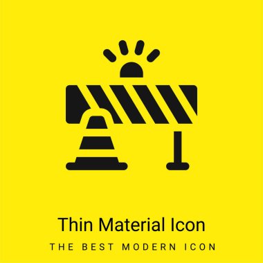 Barricade minimal bright yellow material icon clipart