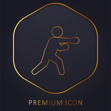 Boks Dövüşçüsü Altın Hat prim logosu veya simgesi