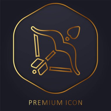 Bow golden line premium logo or icon clipart