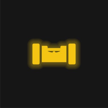 Denge cetveli sarı parlak neon simgesi