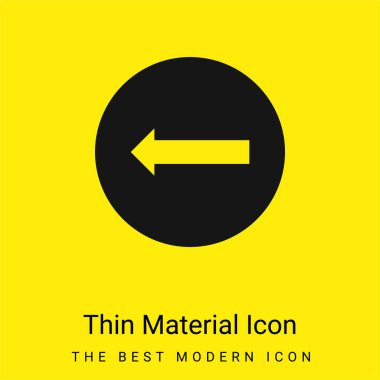Çemberde Solu Gösteren Ok Asgari Parlak Sarı malzeme simgesi