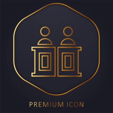 Altın çizgi prim logosu veya simgesi