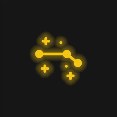 Koç sarı parlak neon simgesi