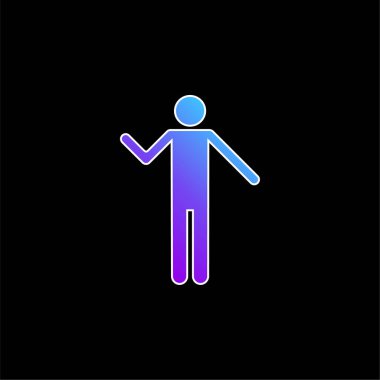 Temel Silüet mavi gradyan vektör simgesi