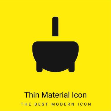 Bathtub minimal bright yellow material icon clipart