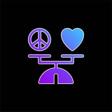 Mavi eğimli vektör simgesini dengele