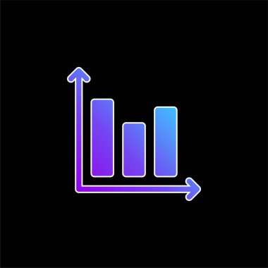 Çubuk mavi eğimli vektör simgesi