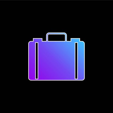 Evrak çantası mavi gradyan vektör simgesi