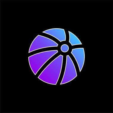 Topun mavi gradyan vektör simgesi