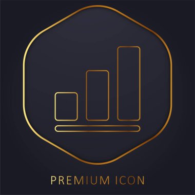 Çubuk Çizelgesi Altın Çizgi prim logosu veya simgesi