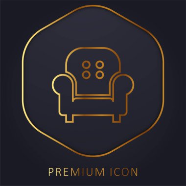 Koltuk altın çizgi prim logosu veya simgesi