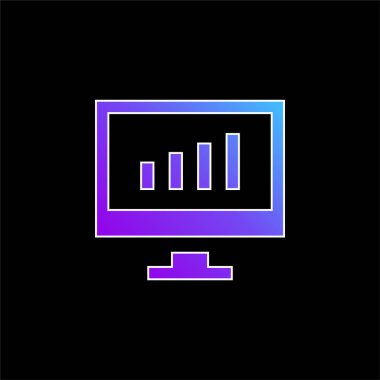 Analitik mavi gradyan vektör simgesi