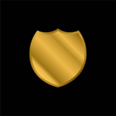 Kara Rozet altın kaplama metalik simge veya logo vektörü