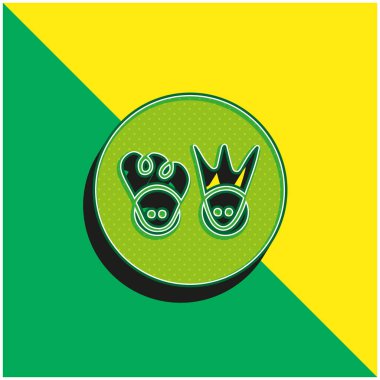 Reklamlar: Scuttlepad Logosu Yeşil ve Sarı 3D vektör simgesi