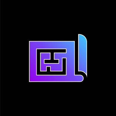 Mavili gradyan vektör simgesi