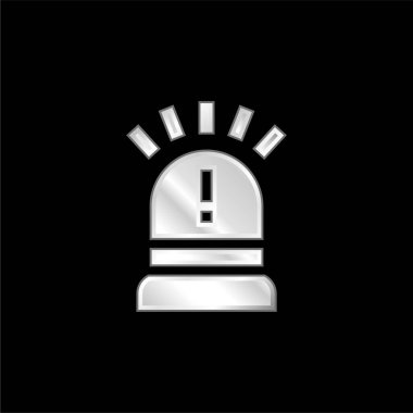Alarm gümüş kaplama metalik simge