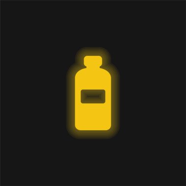 Şişe sarı, parlak neon simgesi