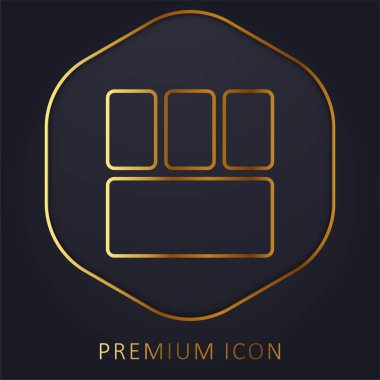 Bottom View golden line premium logo or icon clipart