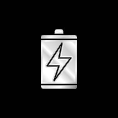 Pil şarj edilmiş gümüş kaplama metalik simge