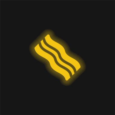 Pastırma sarısı parlak neon simgesi