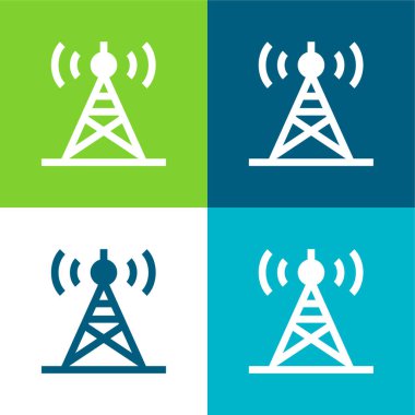 Anten Düz 4 renk en küçük simge kümesi