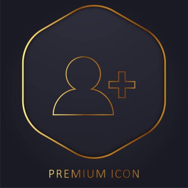 Kullanıcı altın satırı premium logosu ya da simgesi ekle