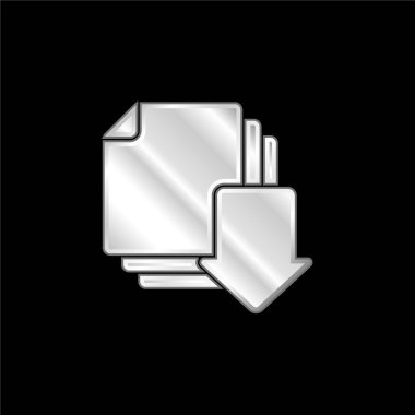 Ok gümüş kaplama metalik simge