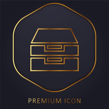 Altın çizgi prim logosunu veya simgesini arşivle