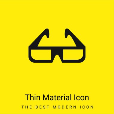 3d Gözlük Asgari Parlak sarı madde simgesi