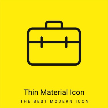 Evrak çantası en az parlak sarı madde simgesi