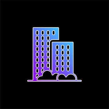 Daire mavi gradyan vektör simgesi