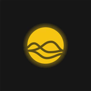 Parlak sarı neon simgesi yardımcısı