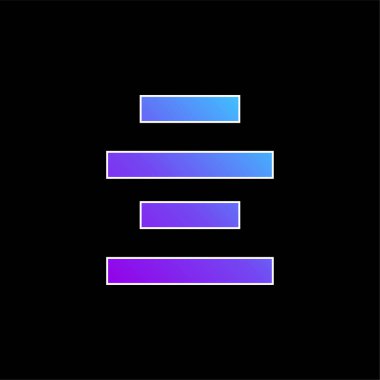 Merkez mavi eğimli vektör simgesini hizala