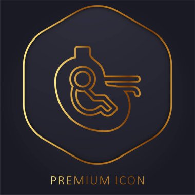 Baby golden line premium logo or icon clipart