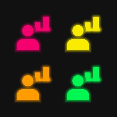 Parlak neon vektör simgesini yönet