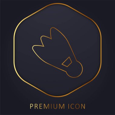 Badminton Mantar Altın Hat prim logosu veya simgesi
