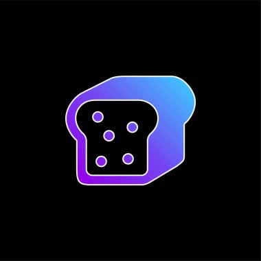 Tohumlu Ekmek Parçası Mavi Gradyan vektör simgesi