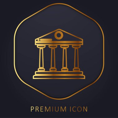 Banka altın hat premium logosu veya simgesi