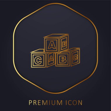 ABC Küpler altın çizgi prim logosu veya simgesi