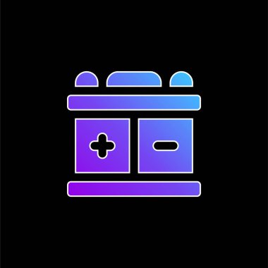 Pil mavi gradyan vektör simgesi