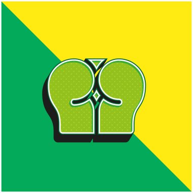 Anal Green and yellow modern 3d vector icon logo clipart