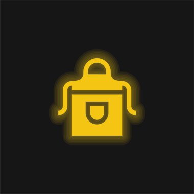 Önlük sarısı parlak neon simgesi